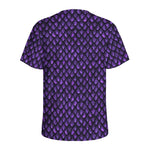 Purple Dragon Scales Pattern Print Men's Sports T-Shirt