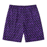 Purple Dragon Scales Pattern Print Men's Swim Trunks