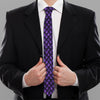 Purple Dragon Scales Pattern Print Necktie