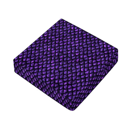 Purple Dragon Scales Pattern Print Outdoor Seat Cushion Cover
