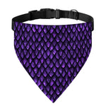 Purple Dragon Scales Pattern Print Over The Collar Dog Bandana