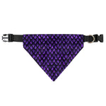Purple Dragon Scales Pattern Print Over The Collar Dog Bandana