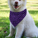 Purple Dragon Scales Pattern Print Over The Collar Dog Bandana