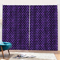Purple Dragon Scales Pattern Print Pencil Pleat Curtains