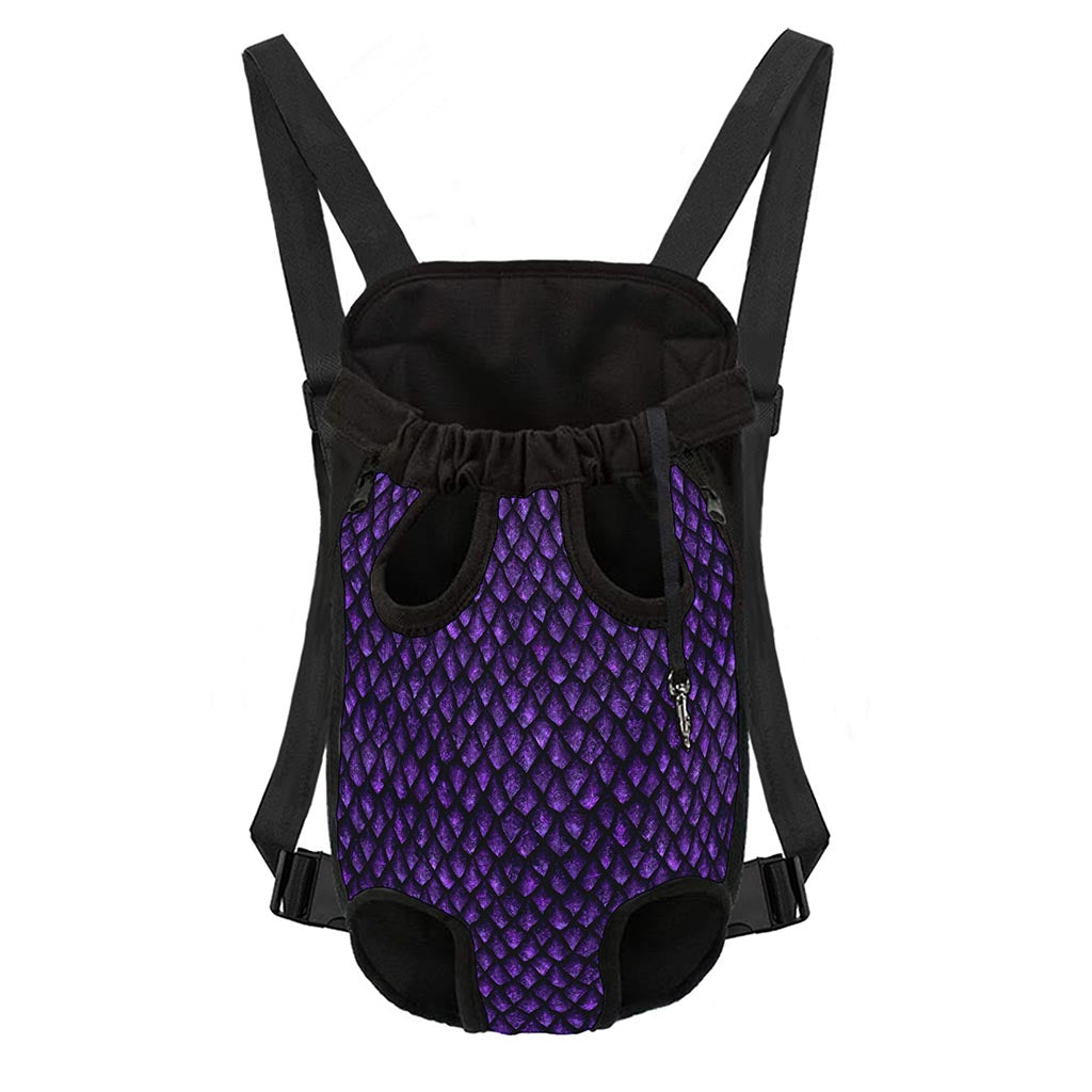 Purple Dragon Scales Pattern Print Pet Carrier Backpack