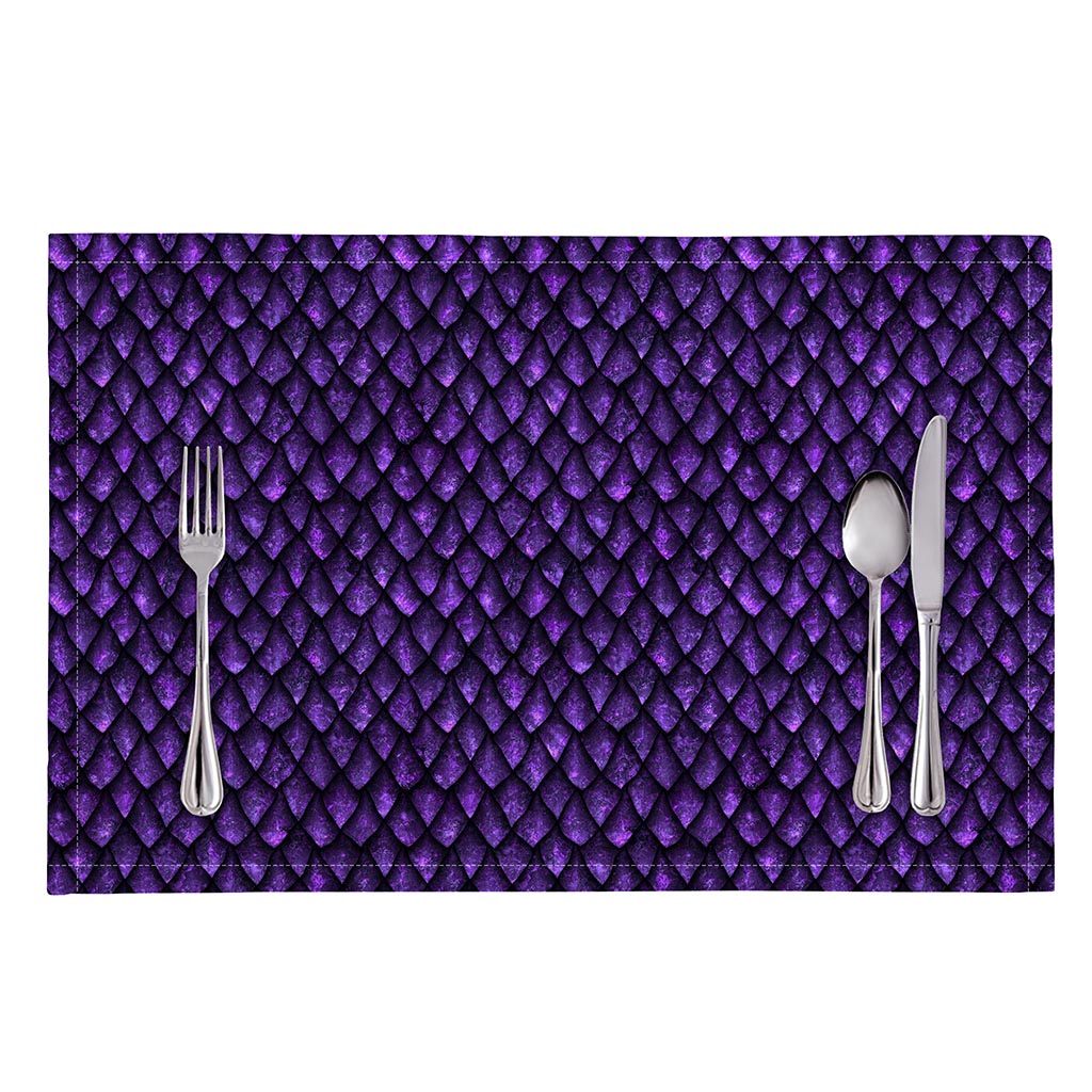 Purple Dragon Scales Pattern Print Placemat