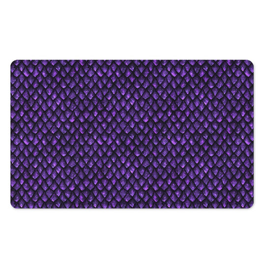 Purple Dragon Scales Pattern Print Polyester Doormat