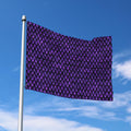 Purple Dragon Scales Pattern Print Polyester Flag