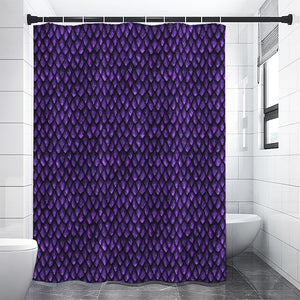 Purple Dragon Scales Pattern Print Premium Shower Curtain