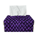 Purple Dragon Scales Pattern Print Rectangle Tissue Box Cover