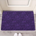 Purple Dragon Scales Pattern Print Rubber Doormat