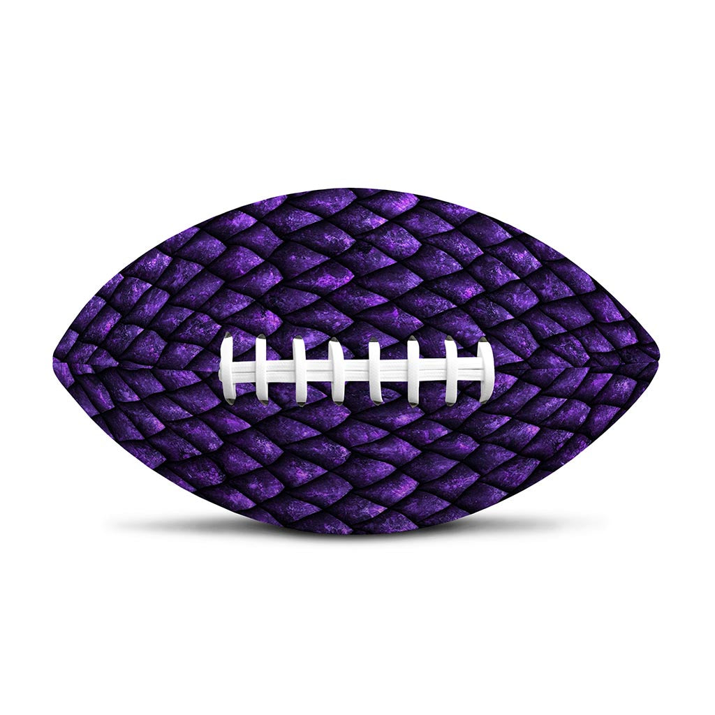 Purple Dragon Scales Pattern Print Rugby Ball