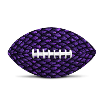 Purple Dragon Scales Pattern Print Rugby Ball