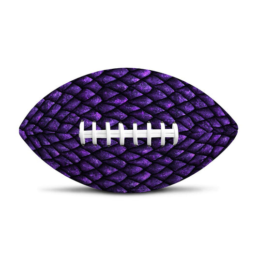 Purple Dragon Scales Pattern Print Rugby Ball
