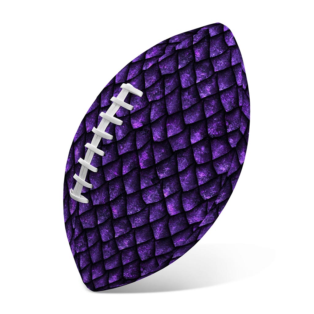 Purple Dragon Scales Pattern Print Rugby Ball