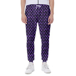 Purple Dragon Scales Pattern Print Scuba Joggers
