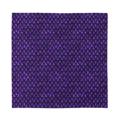 Purple Dragon Scales Pattern Print Silk Bandana