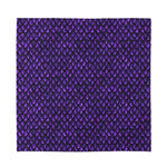 Purple Dragon Scales Pattern Print Silk Bandana