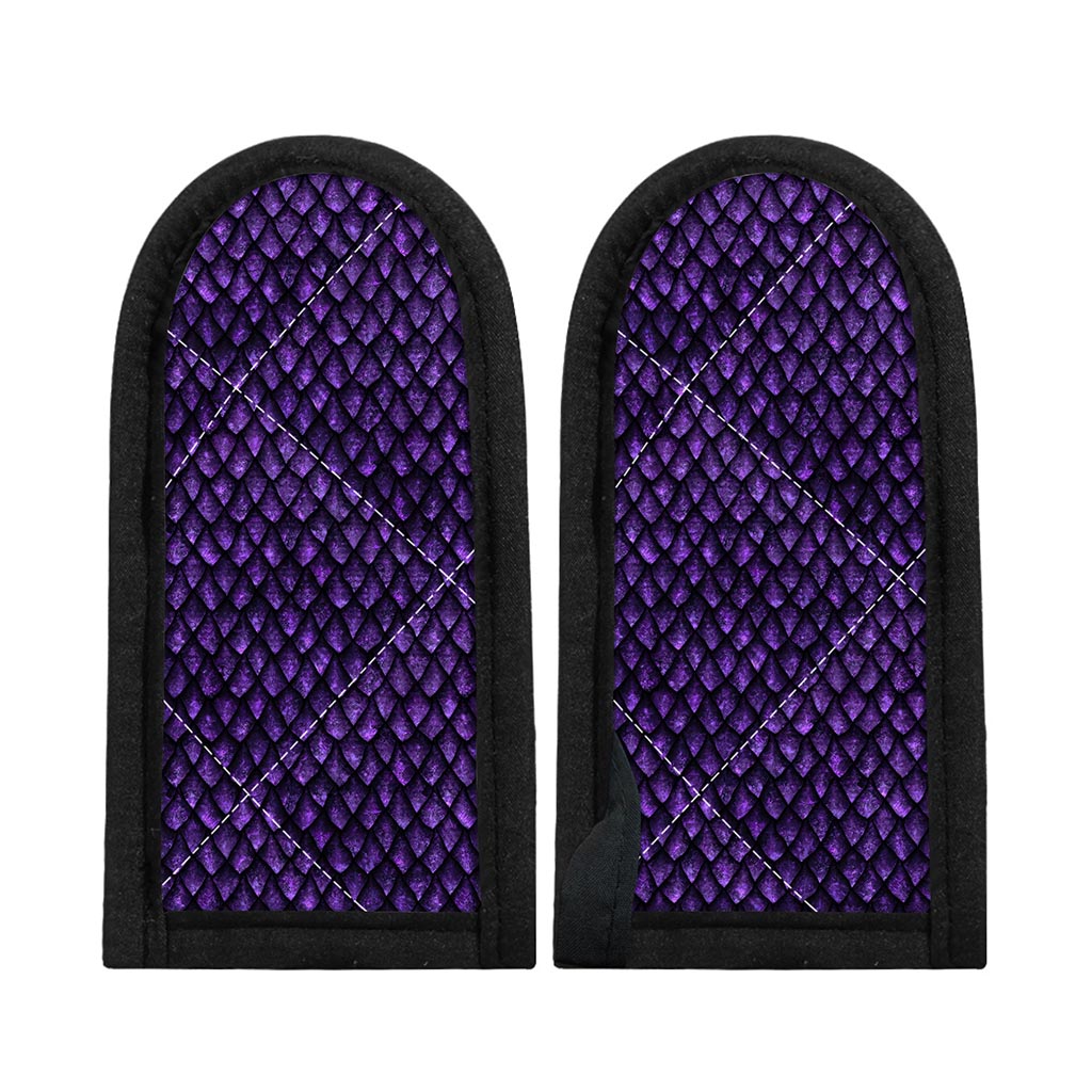 Purple Dragon Scales Pattern Print Skillet Handle Cover