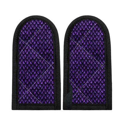 Purple Dragon Scales Pattern Print Skillet Handle Cover