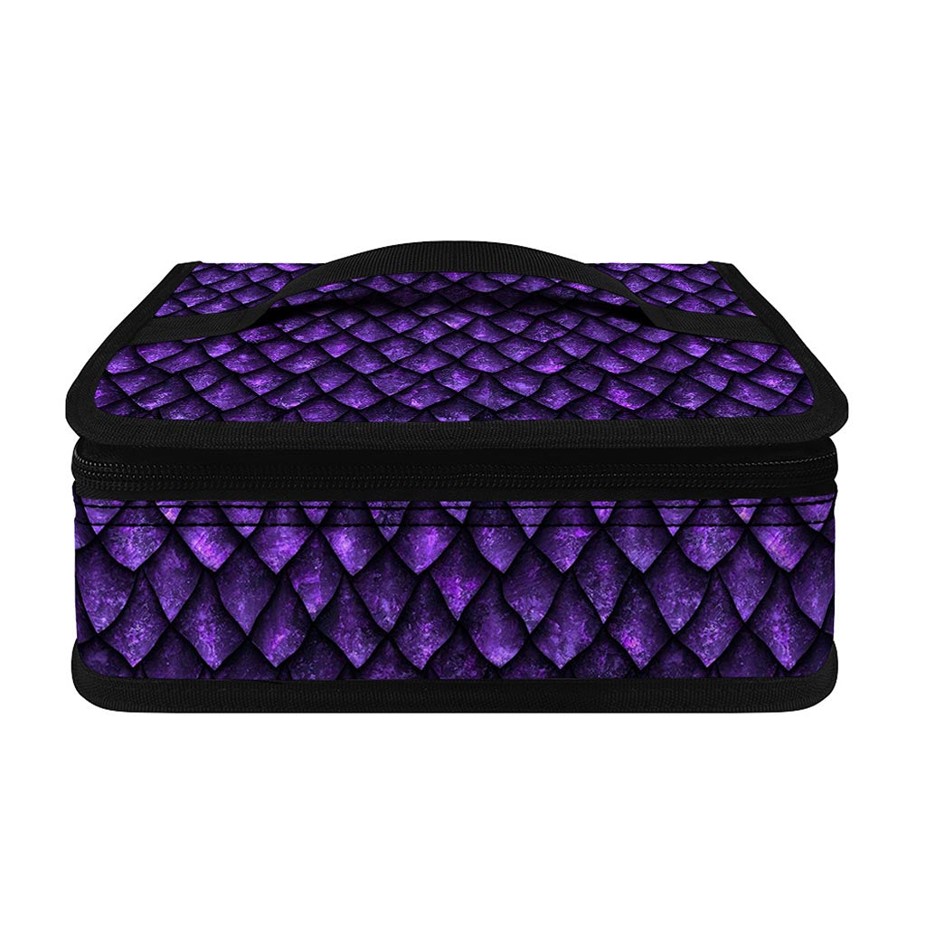 Purple Dragon Scales Pattern Print Small Lunch Bag