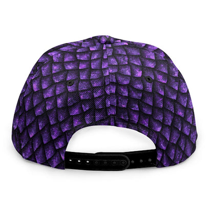 Purple Dragon Scales Pattern Print Snapback Cap