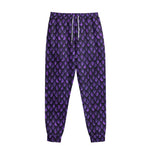 Purple Dragon Scales Pattern Print Sweatpants
