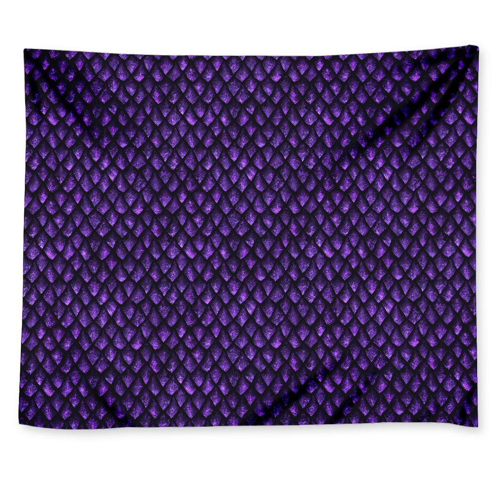 Purple Dragon Scales Pattern Print Tapestry