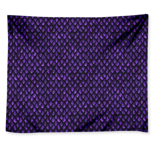 Purple Dragon Scales Pattern Print Tapestry