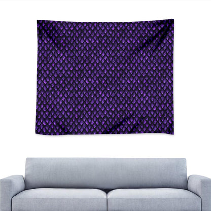 Purple Dragon Scales Pattern Print Tapestry