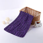 Purple Dragon Scales Pattern Print Towel