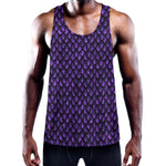 Purple Dragon Scales Pattern Print Training Tank Top