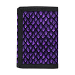 Purple Dragon Scales Pattern Print Trifold Wallet