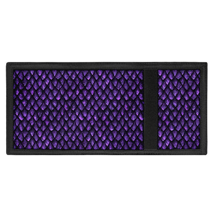 Purple Dragon Scales Pattern Print Trifold Wallet