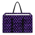 Purple Dragon Scales Pattern Print Utility Tote Bag