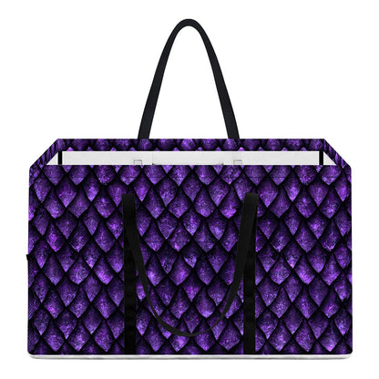 Purple Dragon Scales Pattern Print Utility Tote Bag