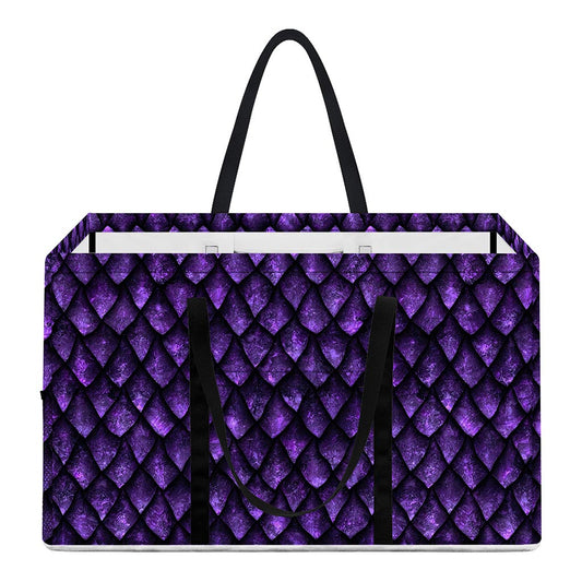 Purple Dragon Scales Pattern Print Utility Tote Bag