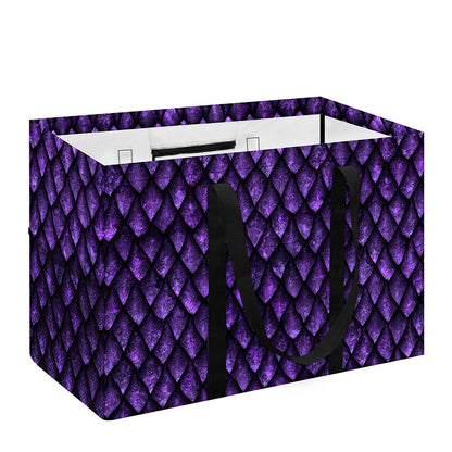 Purple Dragon Scales Pattern Print Utility Tote Bag