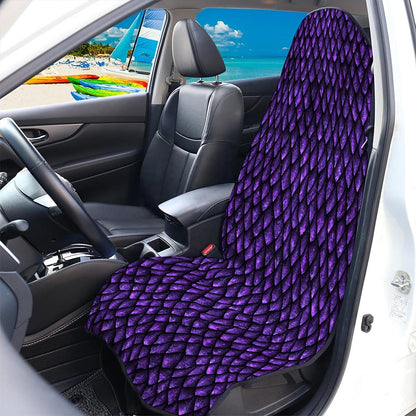 Purple Dragon Scales Pattern Print Waterproof Car Seat Cover