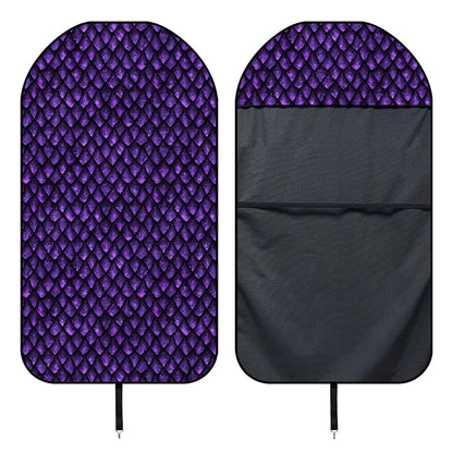 Purple Dragon Scales Pattern Print Waterproof Car Seat Cover
