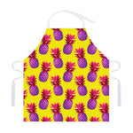 Purple EDM Pineapple Pattern Print Adjustable Apron