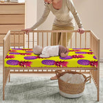 Purple EDM Pineapple Pattern Print Baby Crib Sheet
