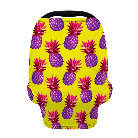 Purple EDM Pineapple Pattern Print Baby Seat Cover