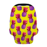 Purple EDM Pineapple Pattern Print Baby Seat Cover