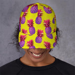Purple EDM Pineapple Pattern Print Baseball Cap