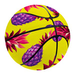 Purple EDM Pineapple Pattern Print Basketball