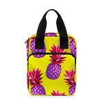 Purple EDM Pineapple Pattern Print Bible Tote Bag