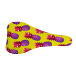 Purple EDM Pineapple Pattern Print Bicycle Seat Cover