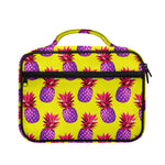 Purple EDM Pineapple Pattern Print Briefcase Bible Bag