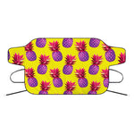 Purple EDM Pineapple Pattern Print Car Windshield Snow Cover